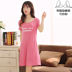 Với ngực pad phương thức đồ ngủ nữ mùa hè nightdress phần mỏng ngắn tay váy lỏng mùa hè kích thước lớn nữ nhà dịch vụ Đêm đầm