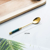 Изумрудная кофейная ложка