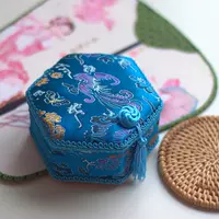 Đồ trang sức cổ hộp phong cách dân tộc retro lưu trữ hộp Trung Quốc phong cách đồ trang sức satin thổ cẩm hộp vòng đeo tay bao bì hộp - Vòng đeo tay Cuff vòng bạc cho bé