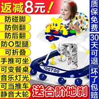 Bé sơ sinh con toddler walker 6 7-18 tháng đa chức năng chống rollover tay đẩy có thể mất các dòng trường với âm nhạc xe tập đi xuất khẩu