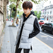 Mùa thu và mùa đông vest nam Hàn Quốc phiên bản của thủy triều sinh viên lỏng phần dài xu hướng đẹp trai xuống bông cotton vest nam áo khoác