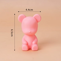 Черный пластиковый насильственный медведь розовый