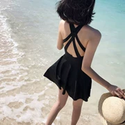 Áo tắm một mảnh nữ Hàn Quốc in gió che bụng thon gợi cảm tụ tập váy spa kiểu dáng áo tắm mùa hè cỡ lớn - Bộ đồ bơi One Piece
