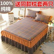 khăn trải giường cotton váy ngủ một mảnh ba mảnh giường bụi xù nệm bảo vệ bông 1,8 m 2.0m - Váy Petti