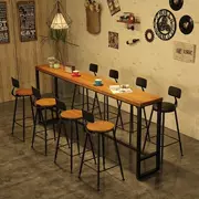 Thân thiện với môi trường Bắc Âu tối giản thanh bàn ghế kết hợp đồ nội thất sắt rèn thân thiện với môi trường Bàn cà phê Hàn Quốc kết hợp mịn và mịn - Giải trí / Bar / KTV