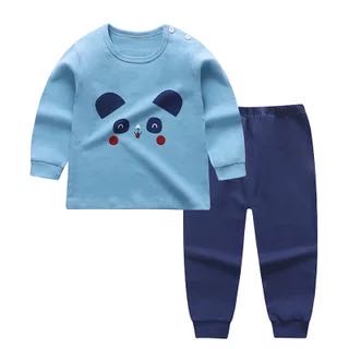 Big Blue Eye6 Months 7 Baby girl One baby Autumn trousers Autumn clothes suit 0 One 1-2-3 year winter Korean version tide pure cotton clothes virgin boy