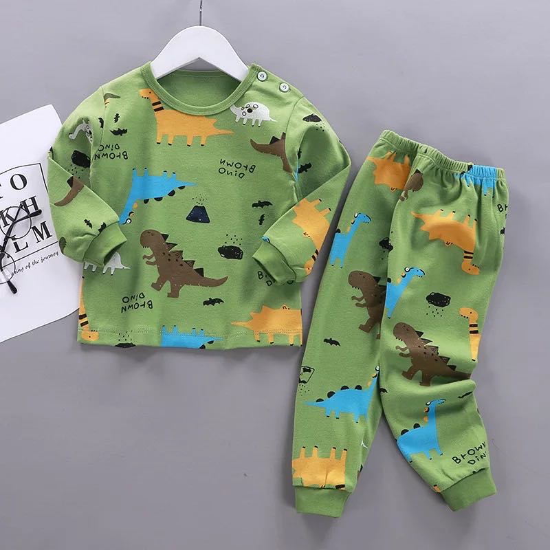 Green Dragon6 Months 7 Baby girl One baby Autumn trousers Autumn clothes suit 0 One 1-2-3 year winter Korean version tide pure cotton clothes virgin boy