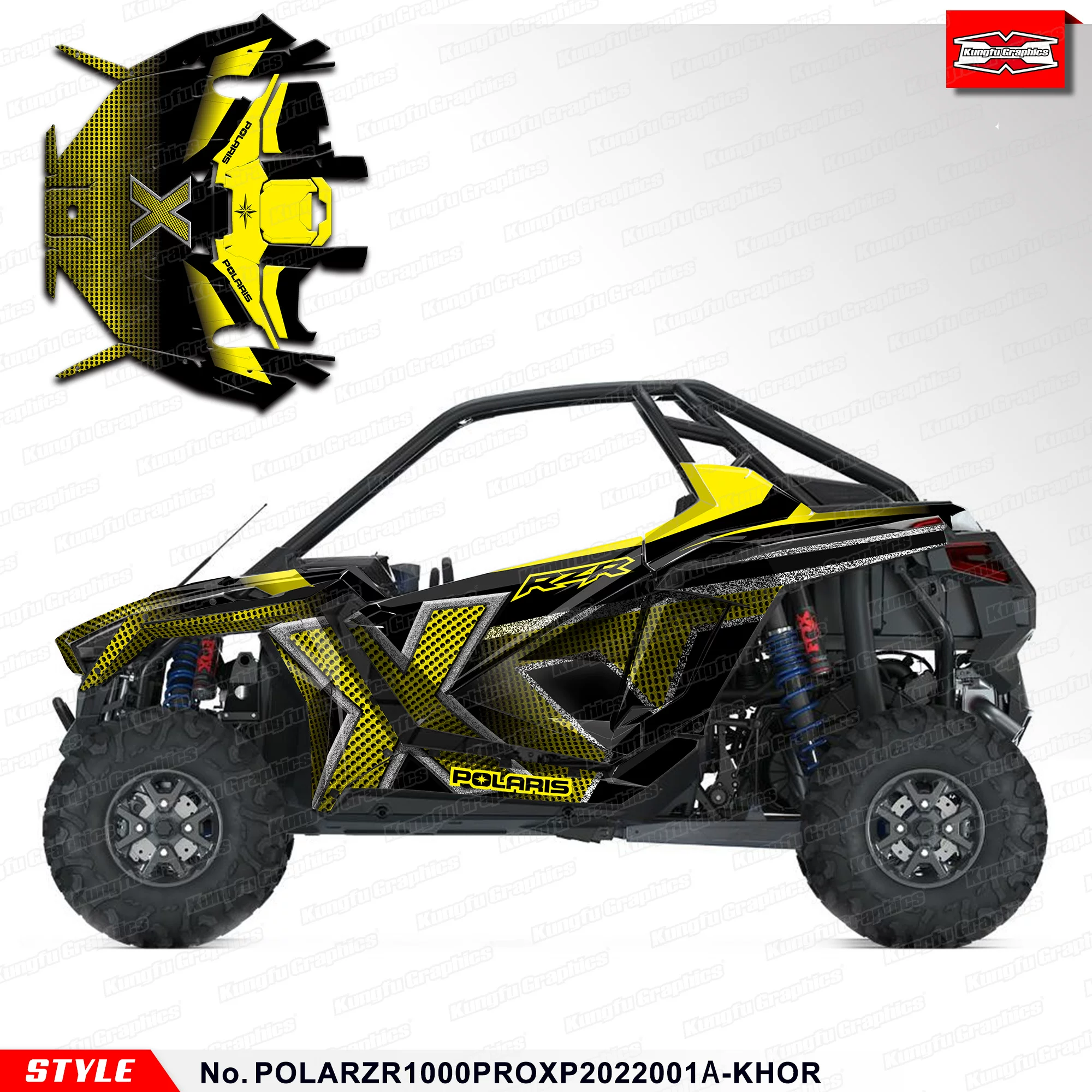 Внедорожный автомобиль UTV, наклейки, пленка POLARIS RZR Pro XP1000 Ultimate 20-22 обновление