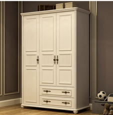 Детский гардероб 帅家儿童衣柜 美式多功能储物柜子卧室家具白色板式两门三门大