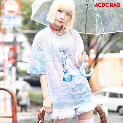 taobao agent O Jier O Gospel Warrior EVA Lingbo Lingzhi Nikko Name Loose Short -sleeved T -shirt ACDC RAG Taiwan Agent