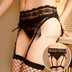 Sexy ren garter sexy nữ vớ vớ cám dỗ miễn phí bow tie garter với vớ lưới bộ Nịt Tất