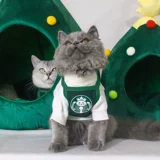 Кошачья одежда, маленький котенок, милый свитер собаки, маленькая собачья домашняя одежда, осенняя и зимняя кошачья гнездо, зима тепло