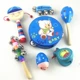 rattle trống gỗ trẻ sơ sinh chuỗi chuông trẻ em chuông đồ chơi rattle maracas 0-3-6-12 bé