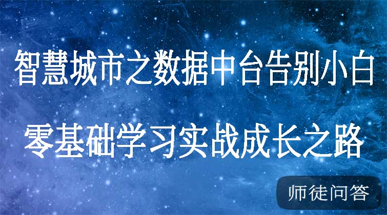 智慧城市之数据中台，零基础学习实战成长之路(师徒问答)