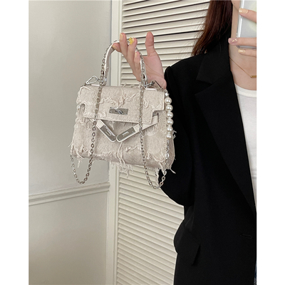 taobao agent Small design advanced retro shoulder bag, purse, one-shoulder bag, high-end