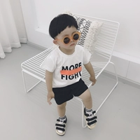 Bé trai tay ngắn mùa hè Trẻ em mặc 2019 New Boy Baby Ocean White T-shirt Baby Baby Half Sleeve Top Summer - Áo thun quan ao tre em