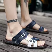 Li Ning đích thực mùa hè sử dụng hai phiên bản Hàn Quốc của dép da thời trang đi biển 2019 xu hướng dép nam mới - Giày thể thao / sandles