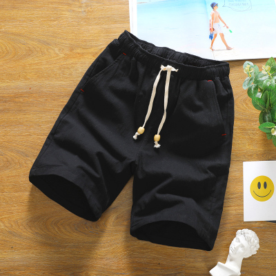 B Black [Single Piece]summer motion shorts male ultrathin paragraph Ice silk 5 points leisure time easy work clothes Capris Quick drying sandy beach trousers tide