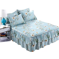 khăn trải giường cotton váy ngủ một mảnh ba mảnh bảo vệ 1.8x2.0m 2 m 3 bộ tấm bụi bông 2.2 - Váy Petti ga giường viền ren