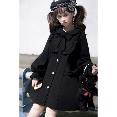 taobao agent Genuine coat, elegant woolen cute long jacket, Lolita style, mid-length