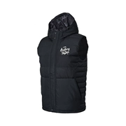 Đàn ông Li Ning chính hãng xuống vest 18 mùa đông vest vai xu hướng in áo không tay màu đen để giữ ấm AMRN027 - Áo thể thao