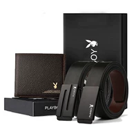 Playboy Belt Leather Wallet Hộp quà tặng Giới trẻ Xu hướng Thời trang Kinh doanh Tự động Khóa Thắt lưng Quà tặng - Thắt lưng thắt lưng nam