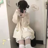 Оригинальная японская милая абрикосовая военно-морская куртка, с медвежатами