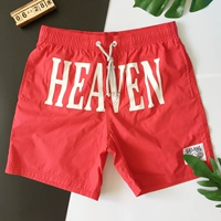 Quần short nam đi biển cotton quần bơi nam bên bờ biển năm điểm chữ lớn - Quần bãi biển 	quần dài đi biển nam	