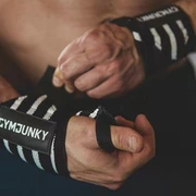 Tập thể hình cơ bắp Brother Bracers Đàn ông băng đàn hồi Sức mạnh đào tạo cổ tay Anti-Tunsion Thể thao dài Bảo vệ