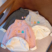 Осенний демисезонный флисовый мультяшный детский лонгслив, футболка, жакет, 2022, детская одежда, в западном стиле