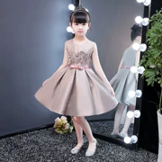 Người điều hành ăn mặc nữ đơn giản hào phóng cô gái sinh nhật chủ nhà catwalk buổi tối trang phục piano mùa hè - Váy trẻ em