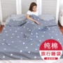 Cotton túi ngủ người lớn du lịch trong nhà du lịch ngoài trời thiết yếu siêu nhẹ xách tay mỏng khách sạn trên tấm bẩn giá túi ngủ