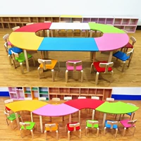 Trang trí bàn dài dày mẫu giáo bàn mẫu giáo bài tập về nhà tiểu học và trung học trang trí bàn đơn đôi đồ nội thất tăng bàn - Nội thất giảng dạy tại trường bàn học cho học sinh cấp 2