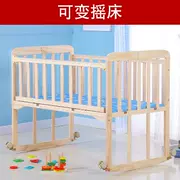 Trẻ sơ sinh nữ bé ngủ giỏ cung cấp cũi gỗ rắn khâu giường đa chức năng bảo vệ môi trường cho bé trai bốn bánh - Giường trẻ em / giường em bé / Ghế ăn