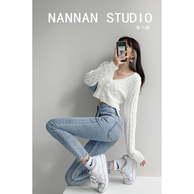 taobao agent Summer jeans, pants, pencil, high waist, fitted, tight