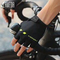 Летние амортизирующие дышащие перчатки для велоспорта, шоссейный горный велосипед подходит для мужчин и женщин, снаряжение, без пальцев