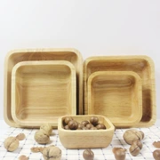 Khay gỗ rắn bộ đồ ăn bằng gỗ Nhật Bản tấm gỗ màu gỗ thuyền shape vòng snack tấm đĩa trái cây sản phẩm mới