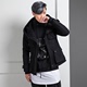 Mùa đông mới của Hàn Quốc phiên bản của vô hình flash trăng triều nam dây kéo cá tính mũ lớn đa túi Slim coat coat jacket Áo len