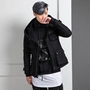 Mùa đông mới của Hàn Quốc phiên bản của vô hình flash trăng triều nam dây kéo cá tính mũ lớn đa túi Slim coat coat jacket áo khoác kaki nam