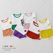 2019ins mùa hè ngắn tay phù hợp với quần áo trẻ em mới N403 tải trẻ em phiên bản Hàn Quốc của anh chị em trái cây - Khác
