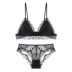 Sexy cup-bralette tam giác Pháp mà không có vòng thép áo ngực phần mỏng mà không có bộ đồ lót xốp - Bộ đồ lót quần áo lót Bộ đồ lót