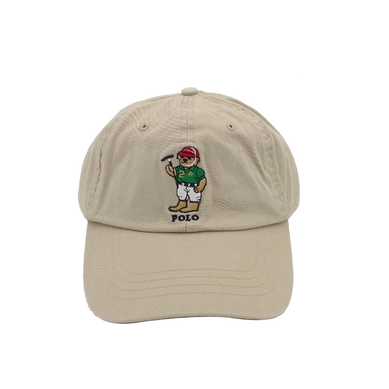 Polo Bear & KhakiPolo Bear Hat female Chaopai ins Paul Baseball cap male leisure time peaked cap Sun hat RL Export
