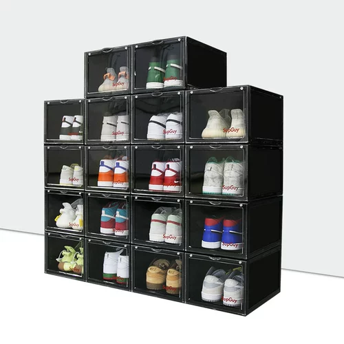 Supguy AJ Кроссовки Yayli Transparent Black Enhanced Black Edition Dust Oxidation Box Werce Box