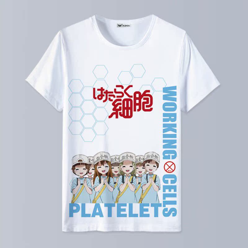 【05】Working cell platelet white blood cell Cells cos clothing clothes quadratic element Animation surrounding Short sleeve T-shirt