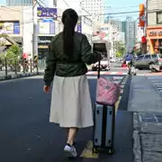 Túi du lịch gấp văn học có thể được đặt túi hành lý xách tay xe đẩy cho nam và nữ túi đa năng dung lượng lớn - Vali du lịch