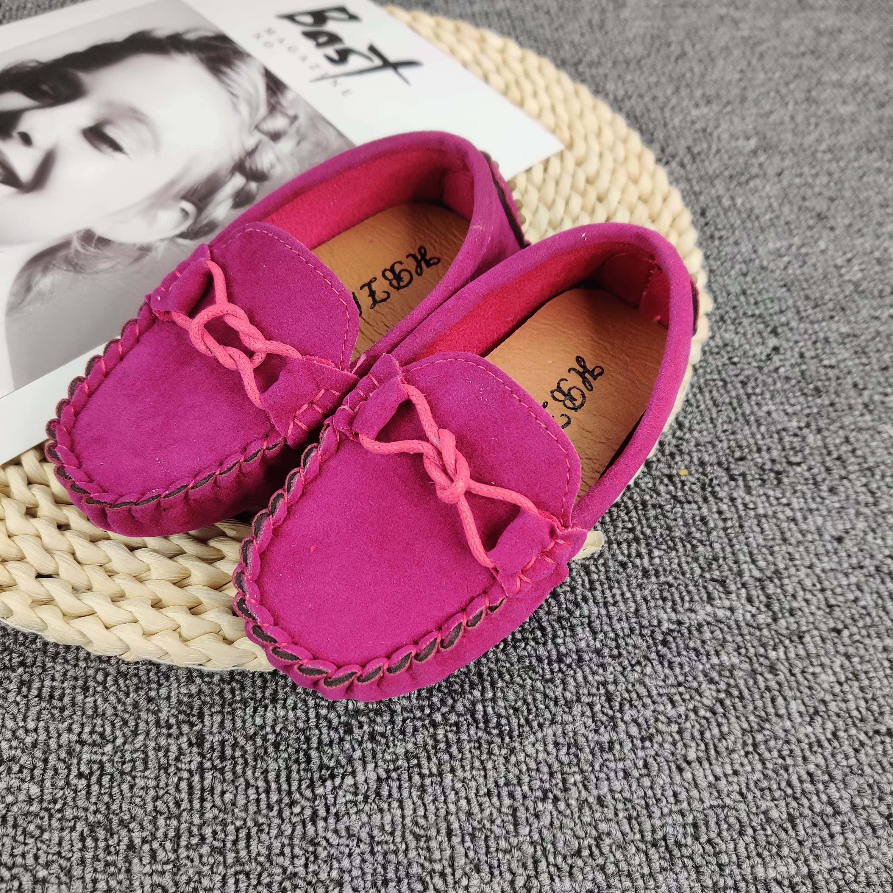 Rose RedBabyBoysCasualDougShoesChildrenGirlsBowsBoatShoes