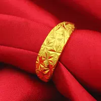 Долговечное звездное небо для влюбленных, золотое безразмерное кольцо, 3D, 24 карат