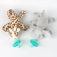 Кукла, силикагелевая соска, плюшевая съемная детская игрушка с животными для новорожденных