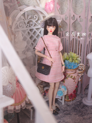 taobao agent Pink Xiaoxiang Temperament Ladies Doll Set/Short Sleeve top+high -waisted skirt BEDOLL supermodel ST