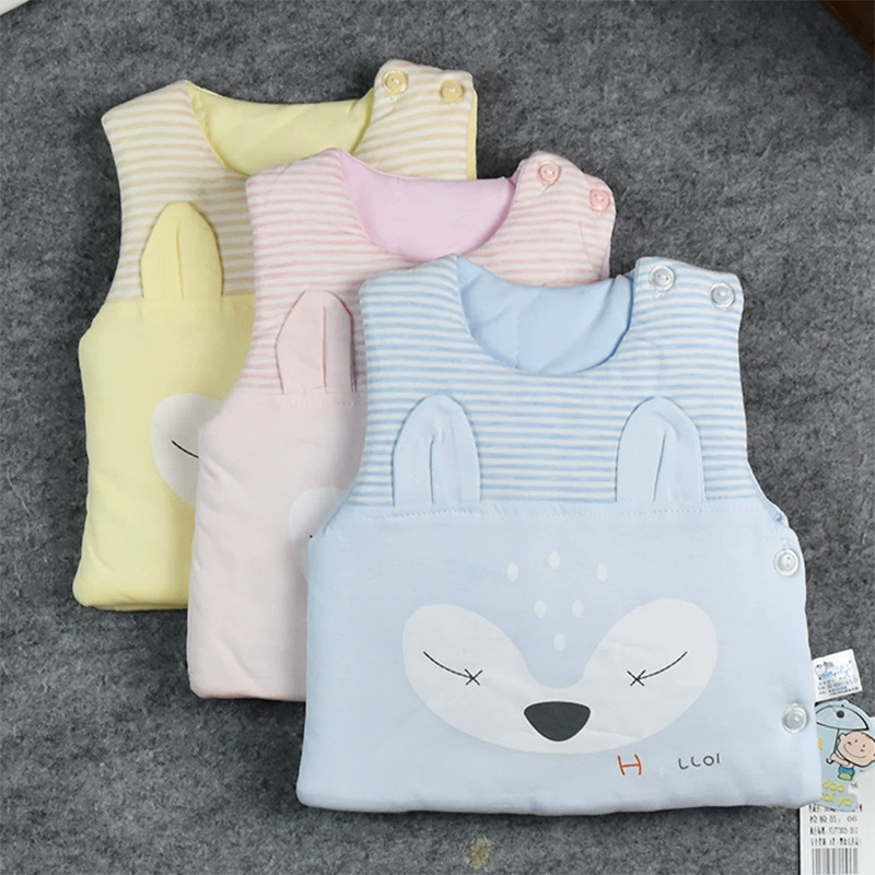 Áo vest cho bé mùa xuân và mùa đông và mùa đông mặc áo khoác cotton cho trẻ sơ sinh nam và nữ Áo cho bé sơ sinh dày ấm - Áo ghi lê